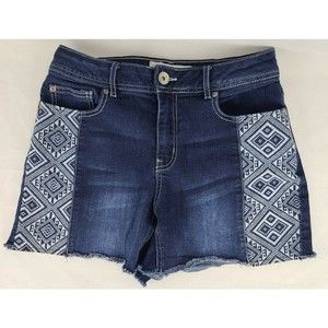 Est.1946 Denim Women's (4) Classic Denim Raw Hem Shorts w/Decorative Side Panel